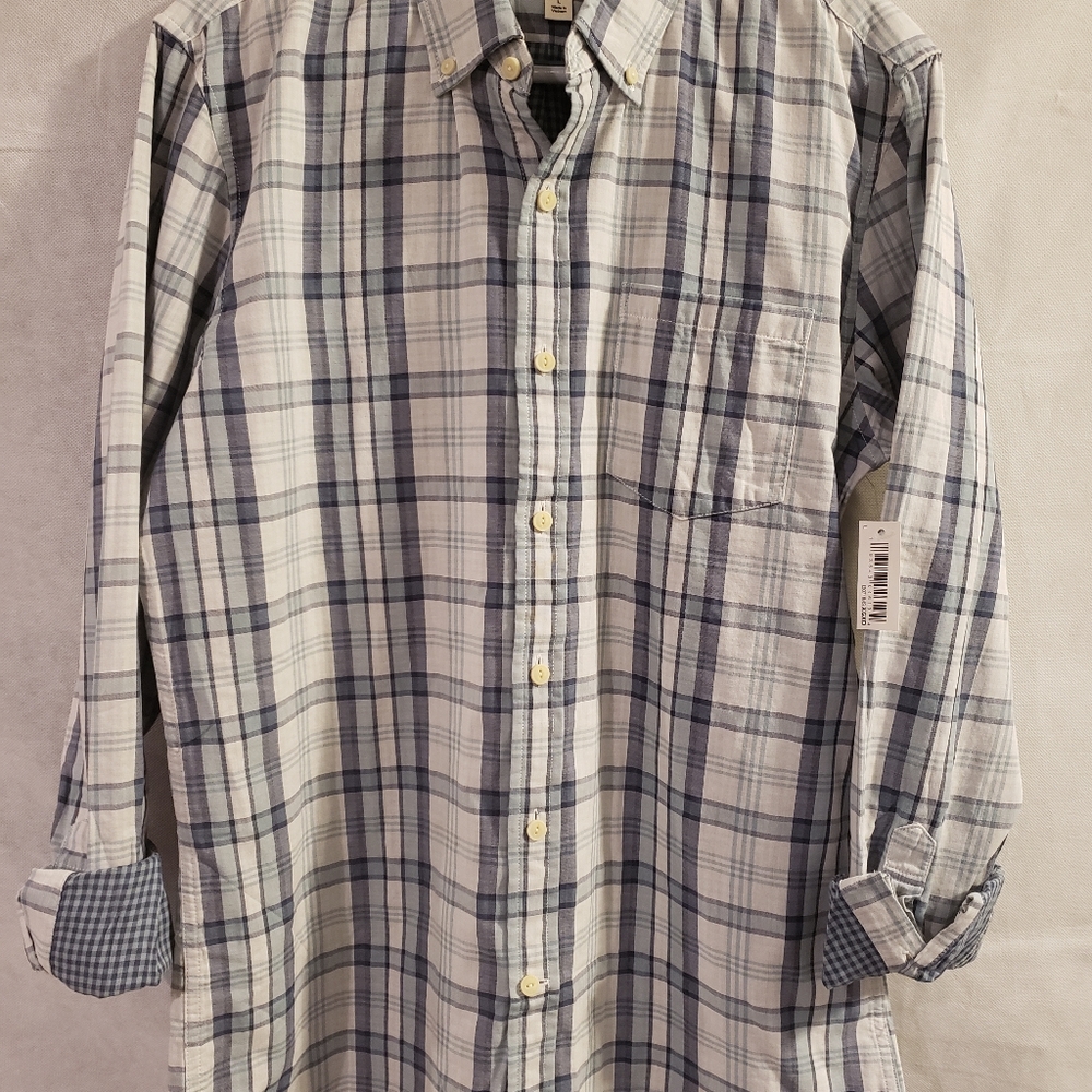 GOODTHREADS Double Face slim fit Men's button down shirt. L